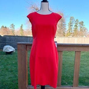 Adrianna Papell Cherry Red Sheath Dress - Size 12P
